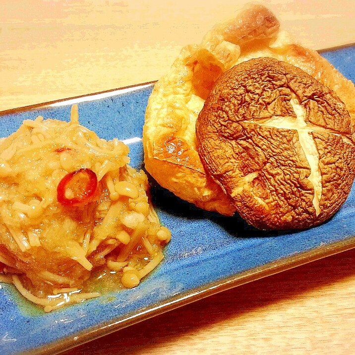 ＊トースターで簡単＊ 焼き油揚げ☆なめたけおろし♪